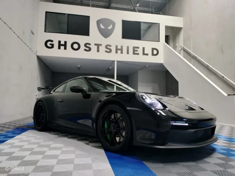 Porsche 911 with paint protection film at Ghostshield Ormeau